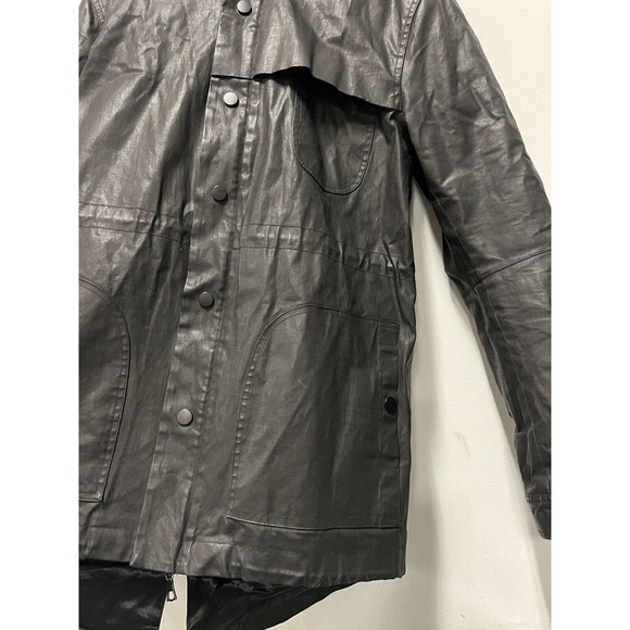 Men's Black Hooded Jacket - Picture 6 of 15